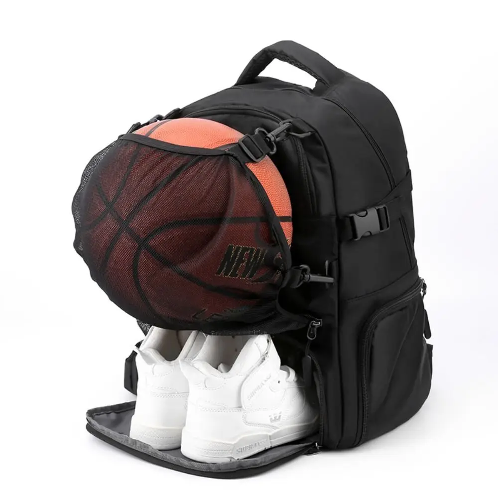 Mochila deportiva de baloncesto de gran capacidad, bolsa de fútbol de red desmontable con múltiples bolsillos, tela Oxford con bolsa para zapatos - imagen 2