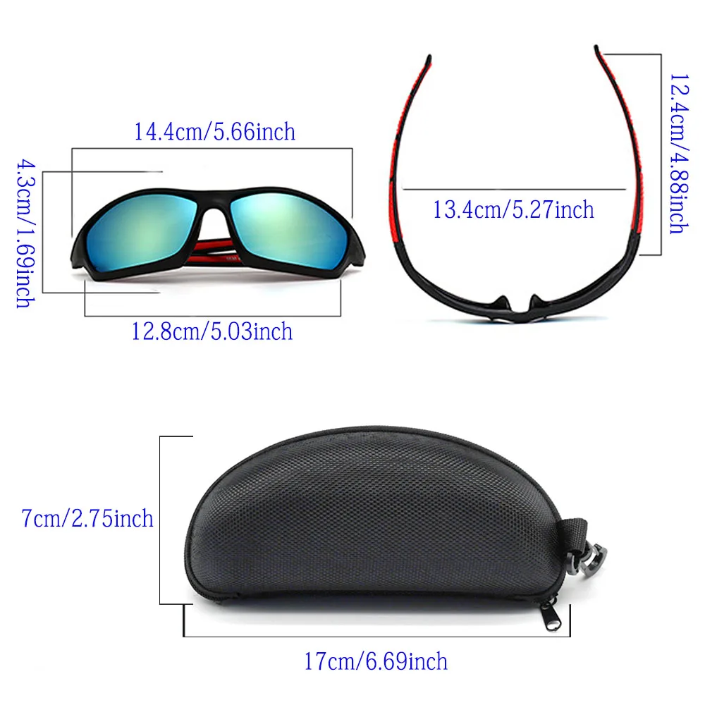 MNFT gafas de sol deportivas polarizadas para exteriores, lentes para ciclismo, conducción, pesca, UV400 - imagen 3
