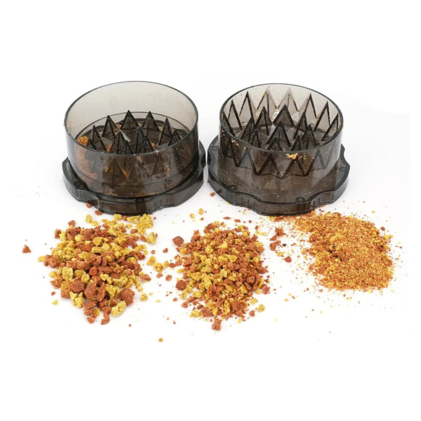 Alimentador de cebo portátil, molinillo de plástico transparente para cebo de pesca, lombrices, herramientas para triturar cebo, aparejos de pesca, 1 ud.