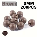 8MM Brown 200PCS