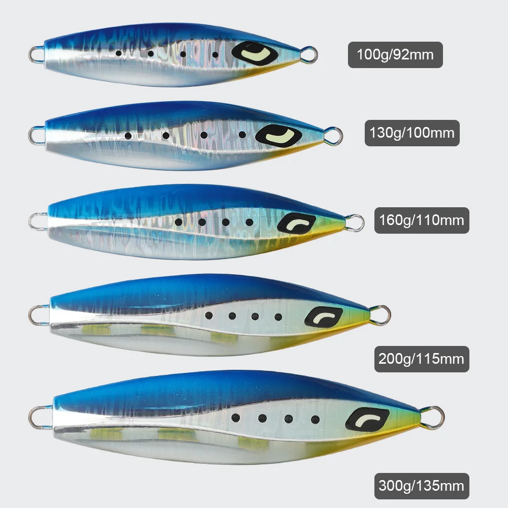 JIGGING PRO 100g 130g 160g 200g señuelo de Jigging lento diseño japonés océano Stinger ala señuelo plantilla de Metal - imagen 2