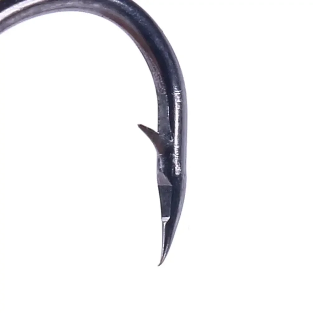 Anzuelo de pesca con púas, anzuelo negro y dorado con supercaña, 100 piezas, pago de tubo, Yi Shi Ni 3-12 # - imagen 4