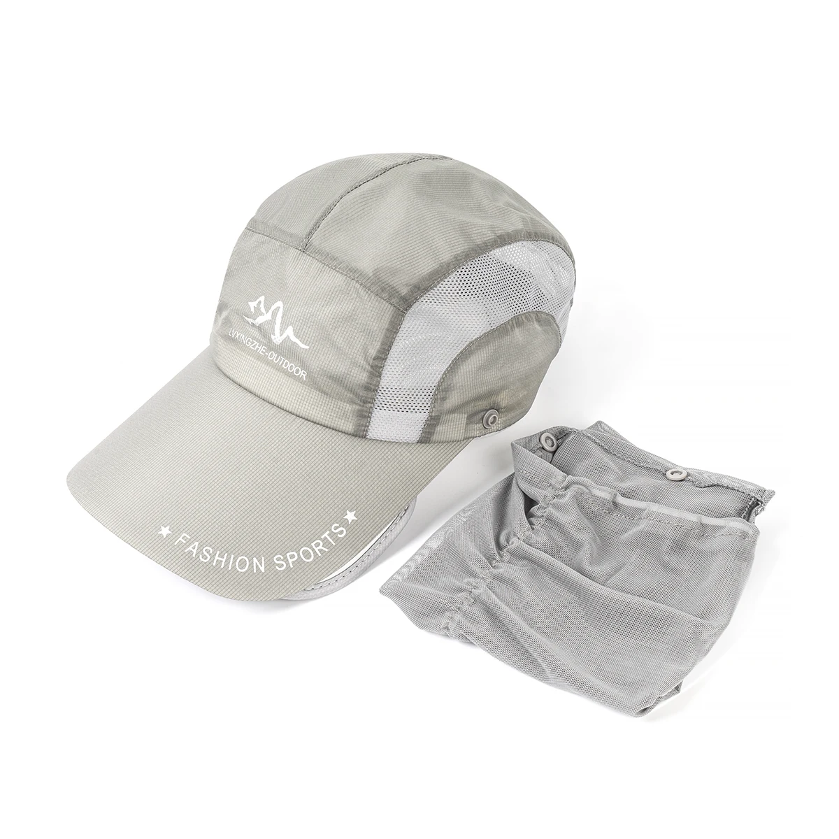 Sombrero para el sol con protección Uv, gorra de pesca desmontable de secado rápido - imagen 3