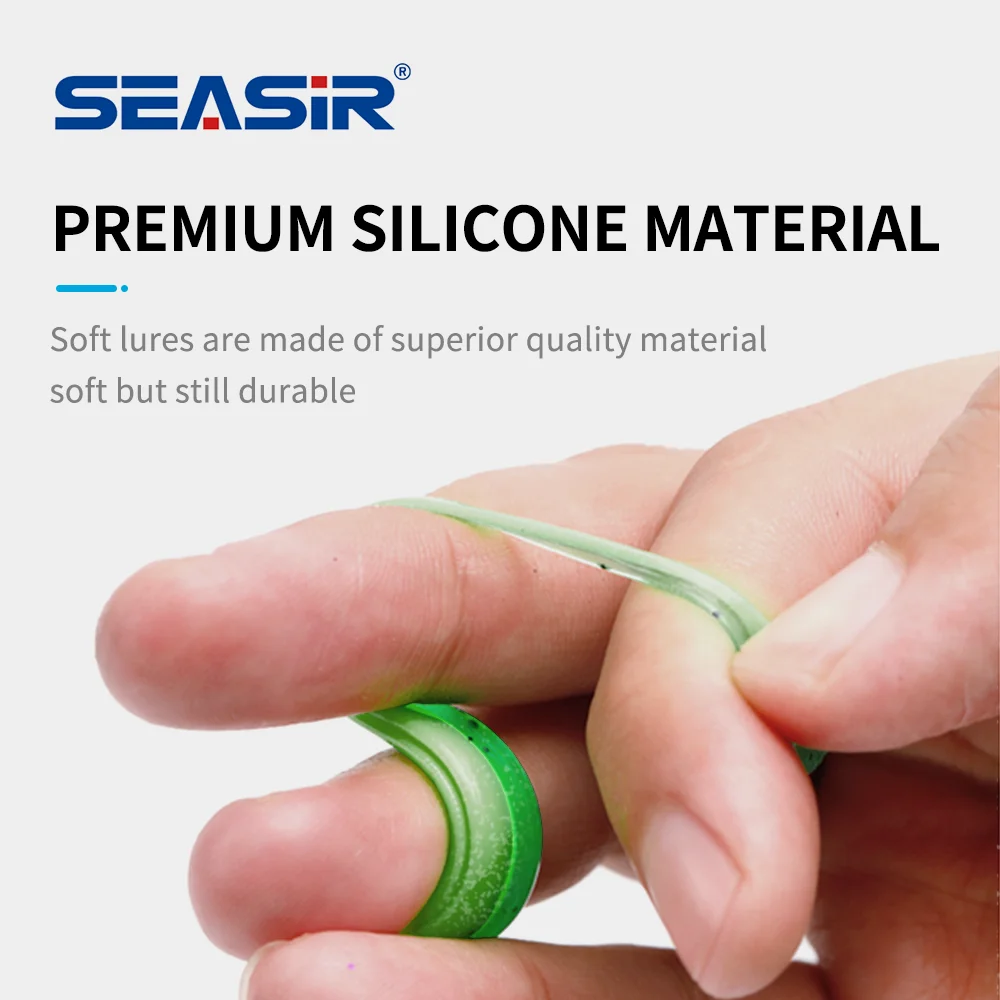 SEASIR 5 piezas de cebo de silicona de fondo curvo, 65mm, 2,5g, Señuelos de Pesca artificiales, cebo blando, equipo de pesca - imagen 4