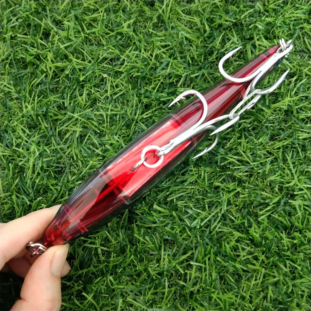 2 uds 150mm 77g hundimiento en alta mar Twitch cebo señuelo de pesca Jerkbait resistente 4X ganchos cebo duro Artificial Señuelos de Pesca - imagen 3