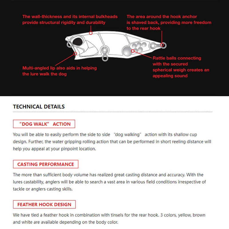 Popper-Señuelos de Pesca flotantes, cebo duro de 64mm, 9g, ojos 3D, Topwater, lubina, trucha, Lucio, Wobblers artificiales, aparejos de pesca de plástico - imagen 4