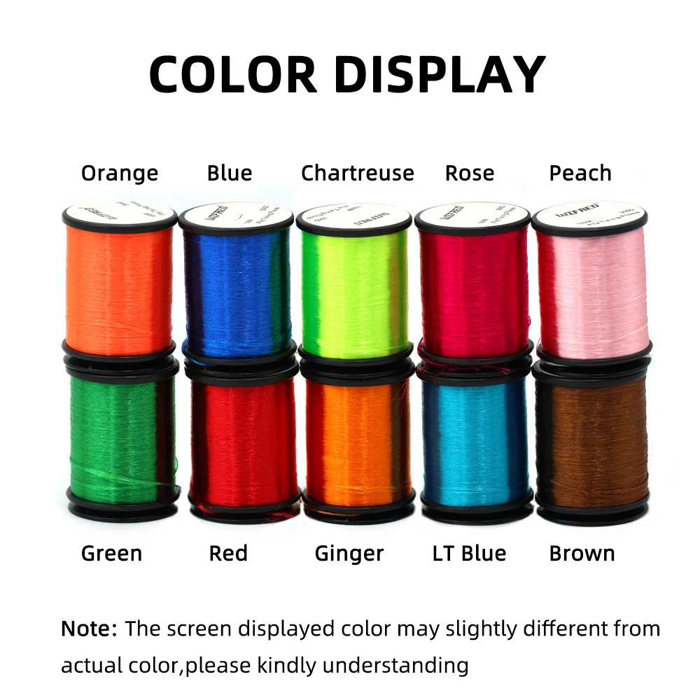 WIFREO 300D hilo para atar moscas resaltado pesca con mosca hilo plano trucha lubina salmón agua salada Streamer moscas Material de encuadernación - imagen 5