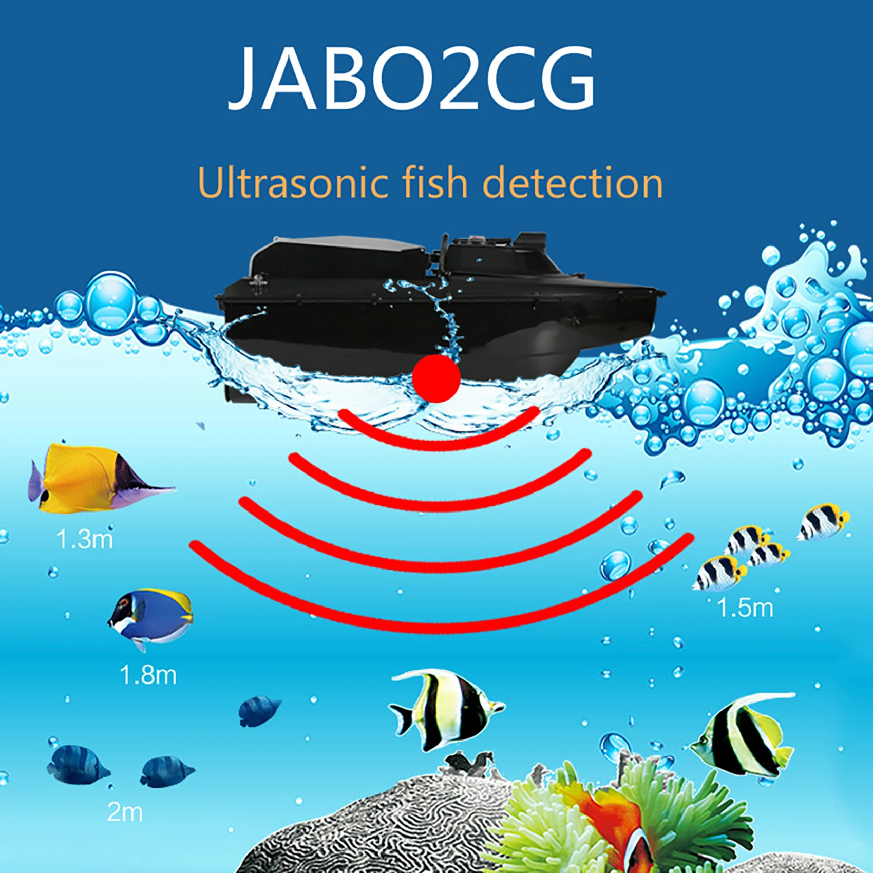 JABO2CG Bait Boat GPS con buscador de peces y navegación automática - imagen 2