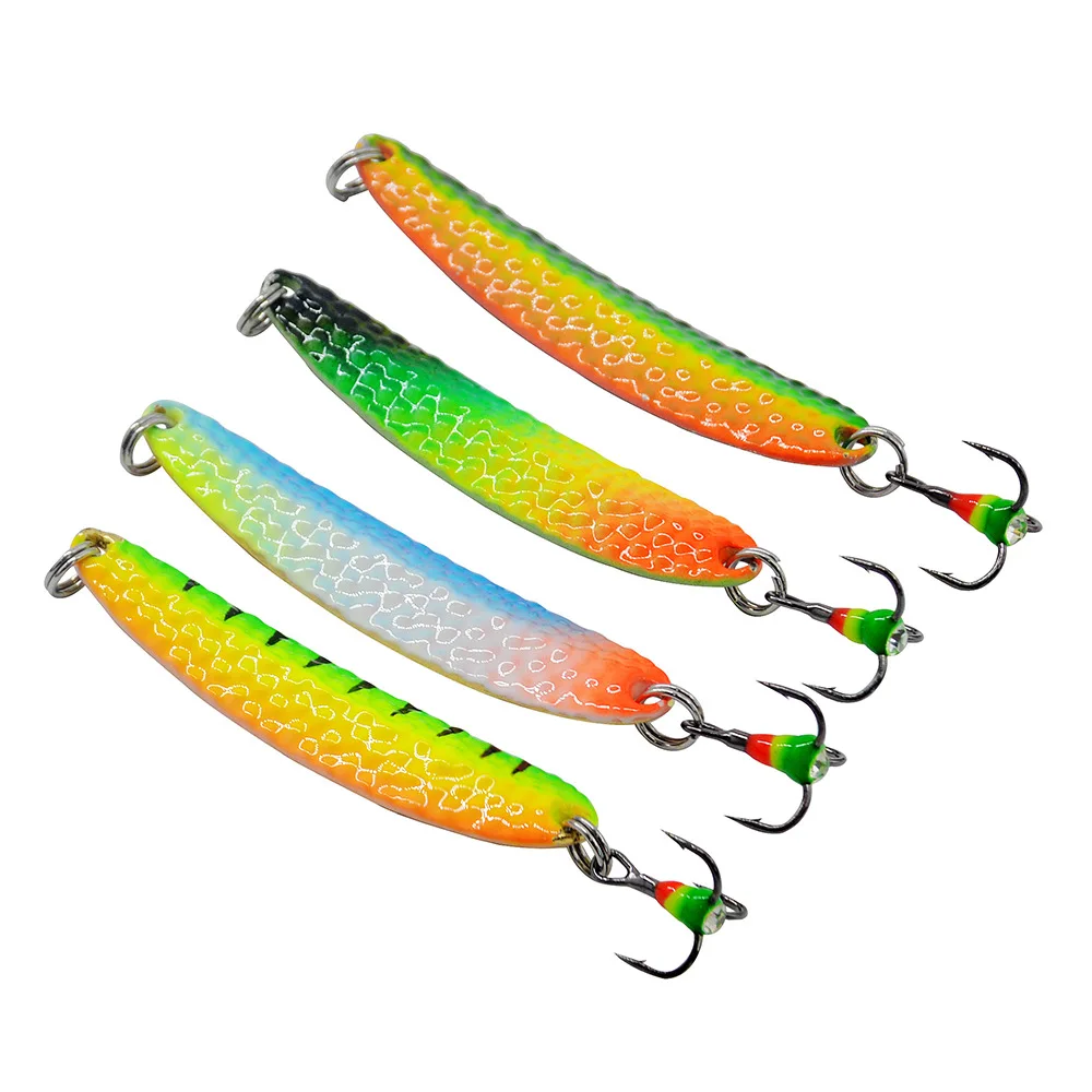 MUKUN Cuchara de metal 10g – Señuelo de pesca en hielo para invierno - imagen 4