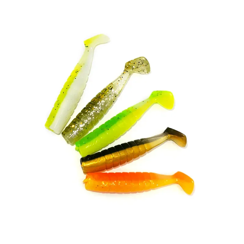 Nuevo 10 Uds. Señuelos blandos de silicona, aparejos artificiales, cebo de 4cm, 1g, productos para pesca en el mar, pesca en roca, Swimbait Wobblers - imagen 5