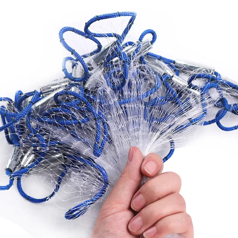 Red de aterrizaje de pesca de nailon monofilamento Lawaia, diámetro de 180cm-720cm, red de pesca de lanzamiento manual con colgante de hierro, anillo de aluminio - imagen 4