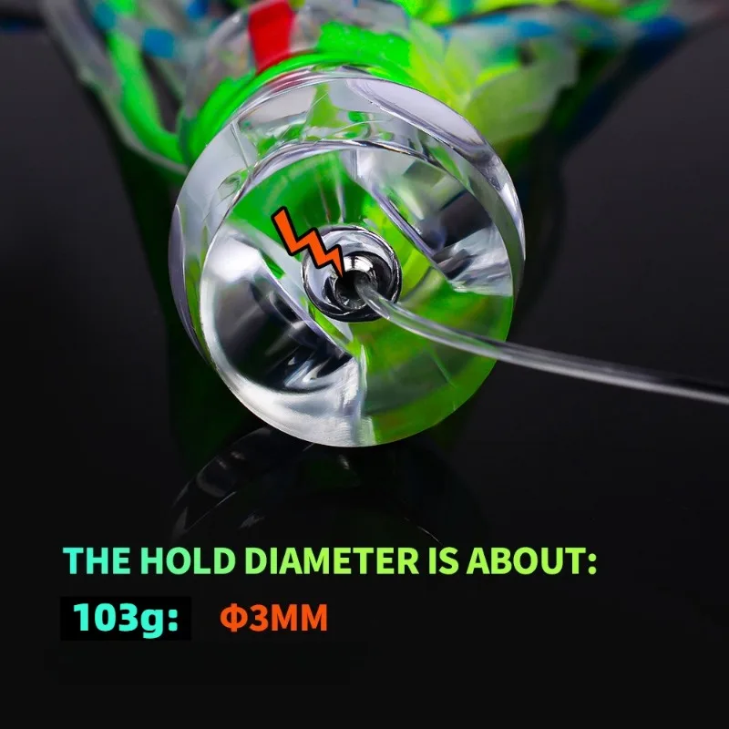 Color aleatorio, 1 unidad, 103g/22cm, señuelo de curricán, señuelo suave de pulpo acrílico, señuelo Artificial biónico de resina, equipo de barco de pesca de mar - imagen 3