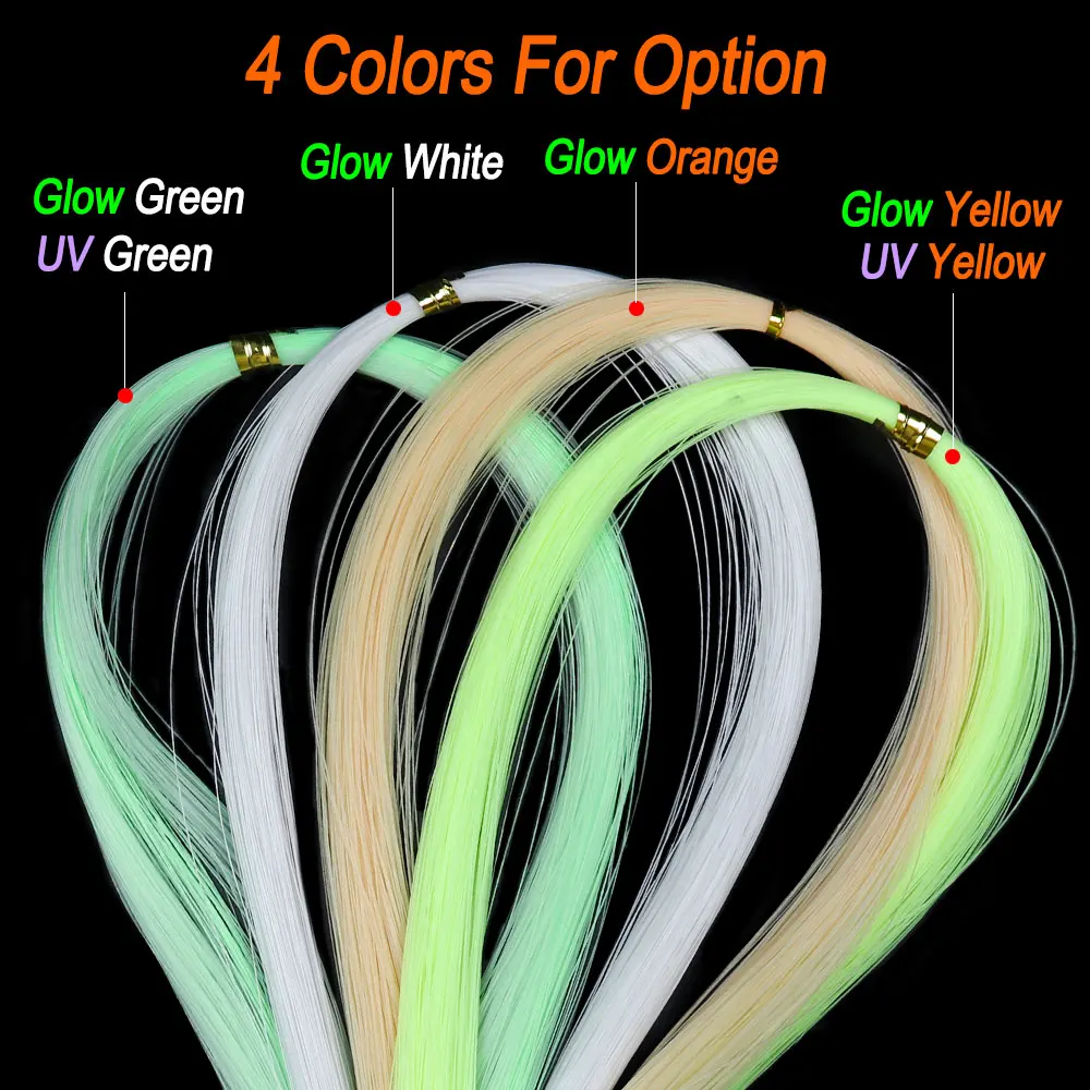 ICERIO 2 bolsas de oropel brillante en trucha oscura, señuelos de agua salada, Material de atado de moscas, línea de pesca luminosa para anzuelo de asistencia, aparejos Sabiki - imagen 3