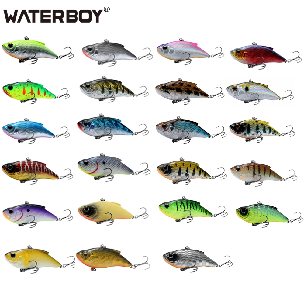 WATERBOY 7,5 cm 16,5g VIB cebo duro Artificial señuelo de pesca Vibe sin labios nueva vibración de plástico sonajero ruidoso hundimiento señuelo vibrador - imagen 3