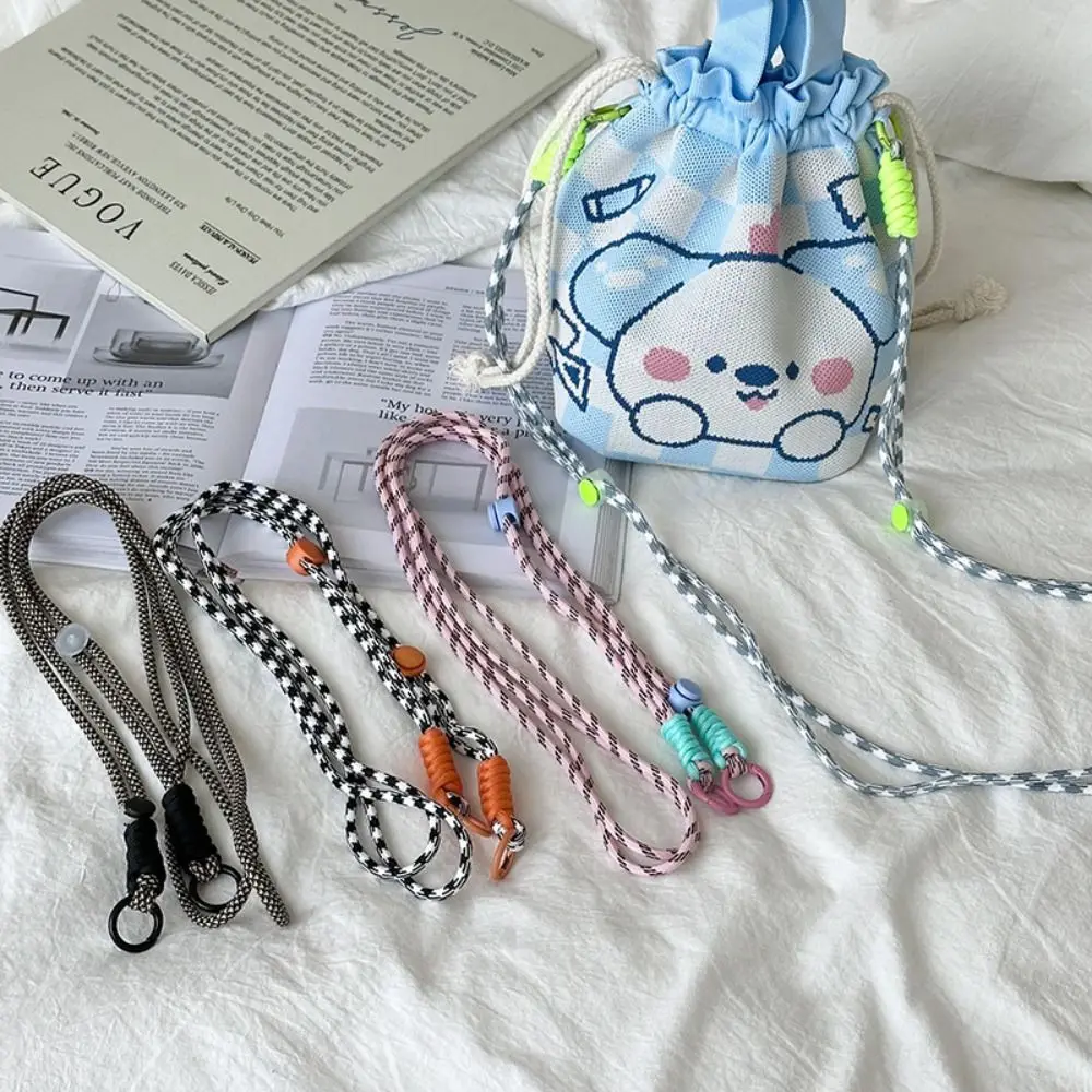 Bolso cruzado de repuesto informal, correa de cadena, cordón ajustable desmontable para teléfono, cuerda colgante para teléfono a rayas, accesorios para bolso - imagen 3