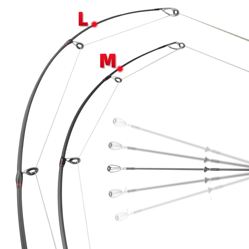 ROLLFISH 2 puntas Power M/L caña de pescar con señuelo de fibra de carbono 1,68-2,7 m señuelo WT 4-30g caña de lubina de agua dulce y salada de alta calidad - imagen 3