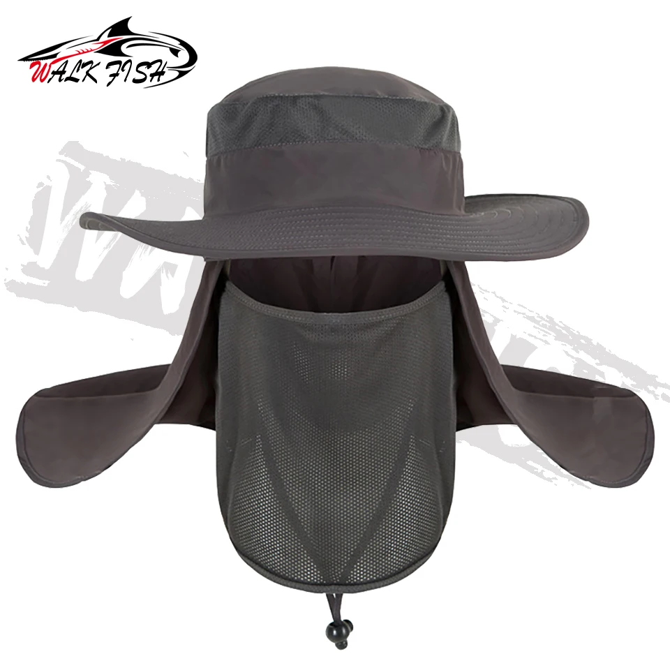 WALK FISH-Sombrero de protección UV de secado rápido, sombrilla transpirable, multiusos, escalada al aire libre, pesca, gorra de protección solar - imagen 5