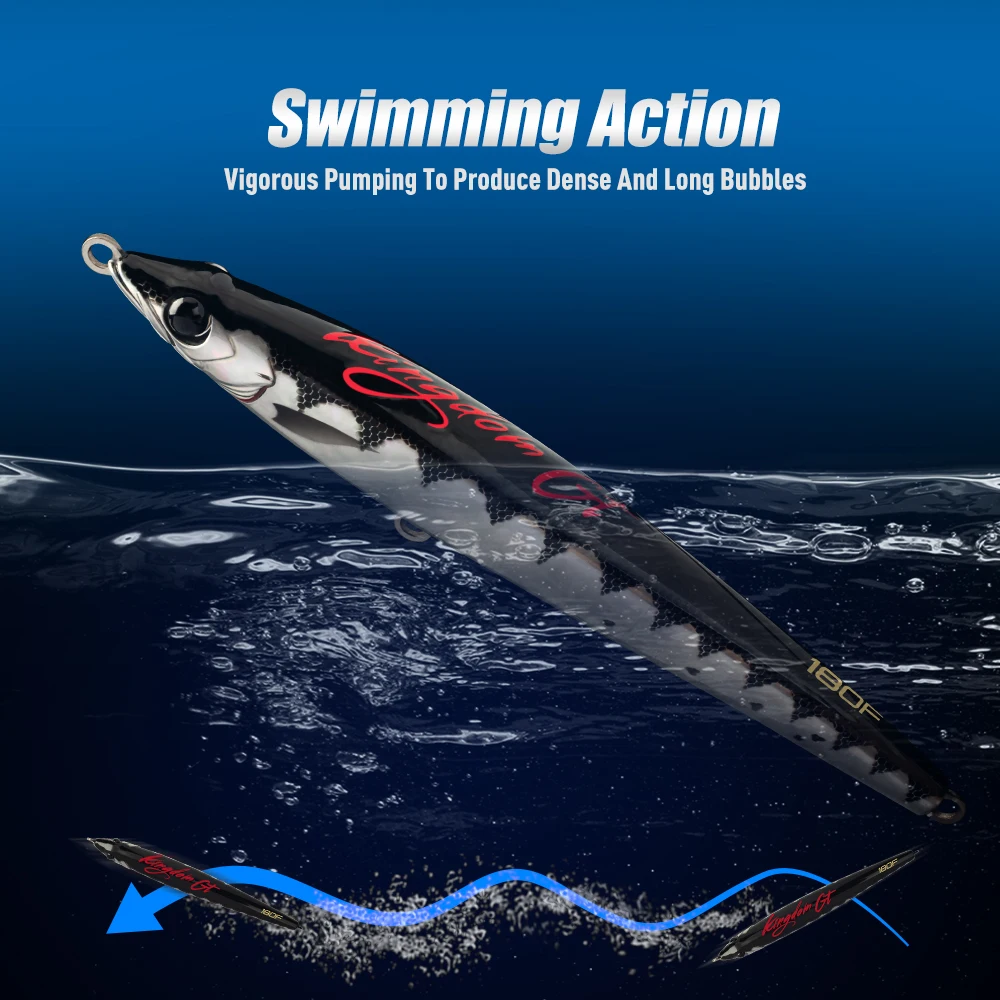 Señuelo de pesca Kingdom GT Sea 40g 54g 73g 180mm 200mm 230mm lápiz flotante Topwater cebo duro Artificial para pesca de atún marino GT - imagen 5