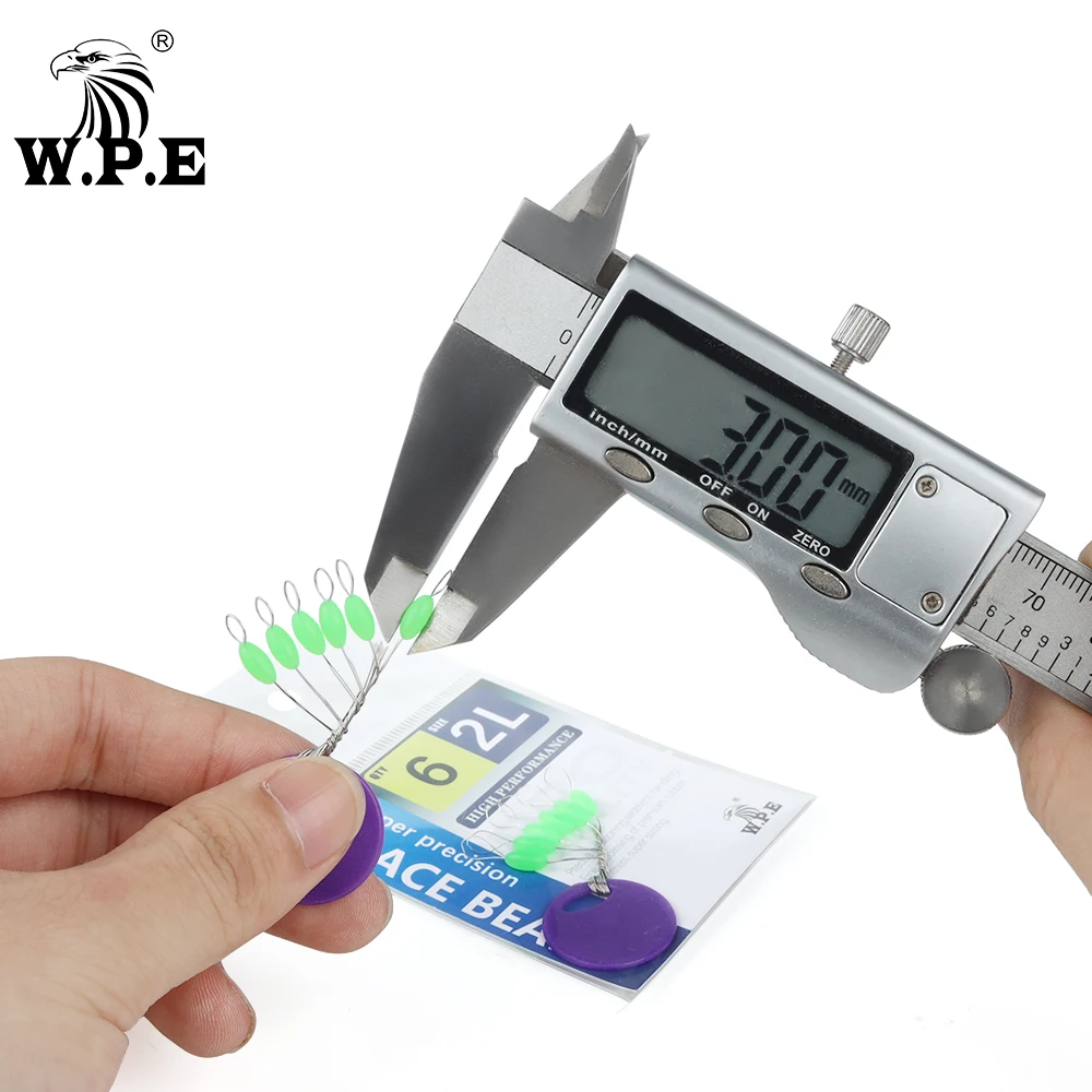 W.P.E-tope de pesca de silicona Space Bean, línea de pesca ovalada de goma, resistencia al flotador, accesorios de aparejos de pesca, 5 paquetes/6 paquetes - imagen 4