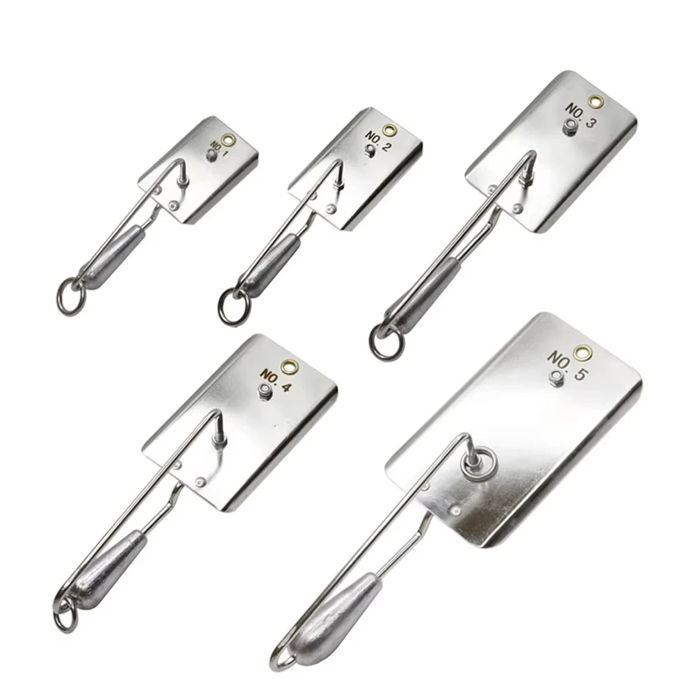 Cepilladora de pesca de acero inoxidable, equipo de pesca de atún duradero de gran tamaño, equipo de pesca de aguas profundas