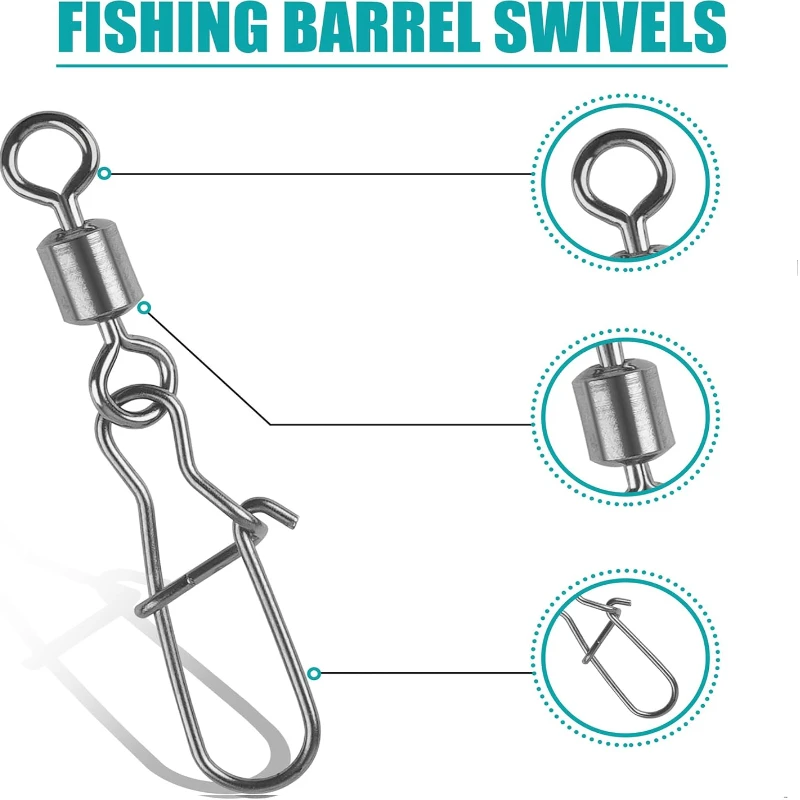 Giratorios con broche y rodamiento de acero inoxidable para pesca - imagen 3