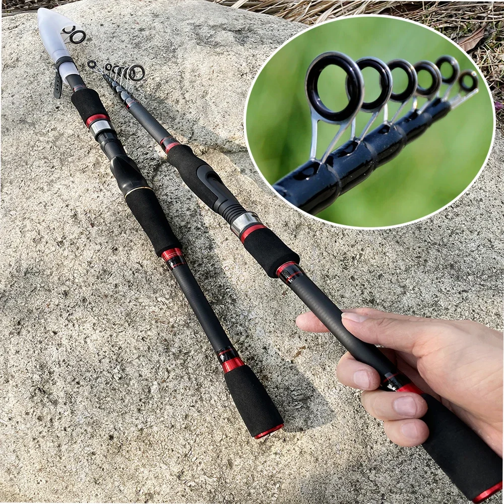 Cañas y carretes de pesca Jigging, Combo de pesca de fundición, adecuado para agua dulce/marina, 1,8 M, 2,1 M, 2,4 M, 2,7 M, carrete de engranaje, 7,2 - imagen 5