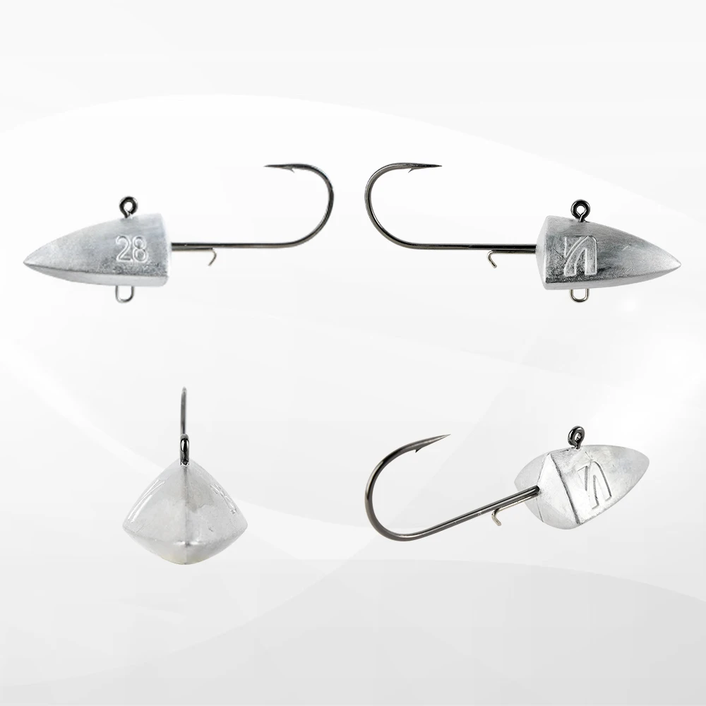 Noeby Dart Jighead anzuelos 7g 10g 28g anzuelo de señuelo de pesca de gusano cebo Artificial de alta calidad para aparejos de pesca de lubina gancho - imagen 5
