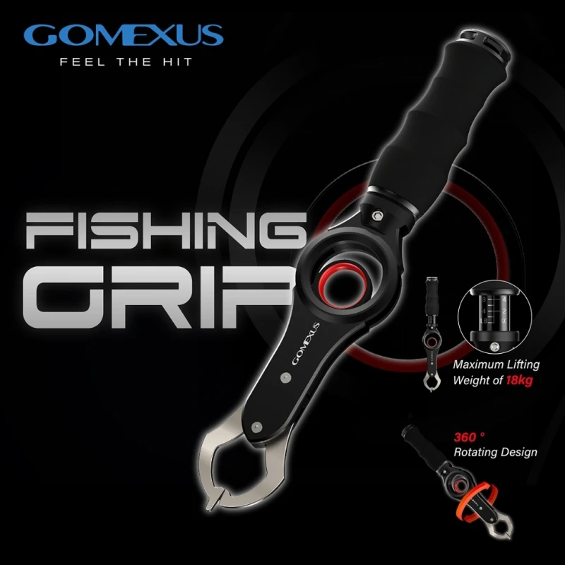 Alicates de pesca de aluminio Gomexus, pinza de labio de pescado, abrazadera de controlador de pescado, removedor de anzuelos, herramienta de pesca, accesorios