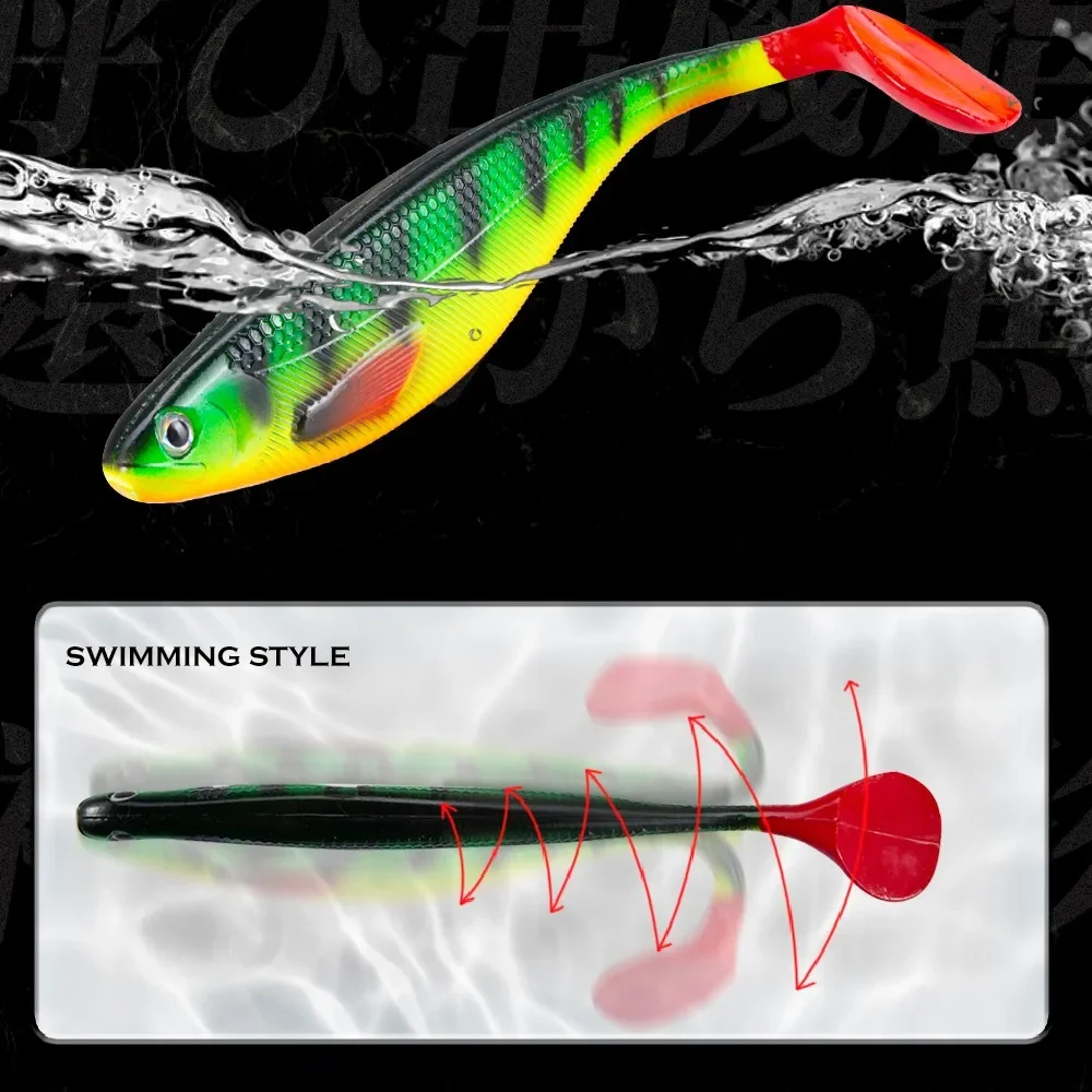 TSUYOKI perca Shad suave Swimbait señuelo de Pesca 15cm/20cm para Lucio Zander Bass Paddle T cola Pesca pez falso Westin Shadteez Lurre - imagen 4