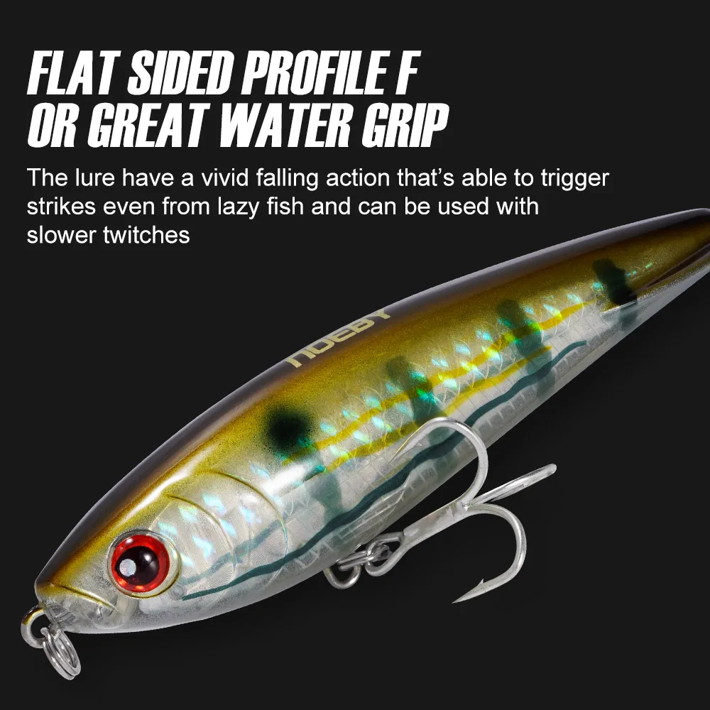 NOEBY 95S Stickbait Wobbler 95mm 25g hundimiento lápiz pesado señuelo de pesca cebo Artificial de agua salada peces muertos Señuelos de pesca de caída - imagen 5