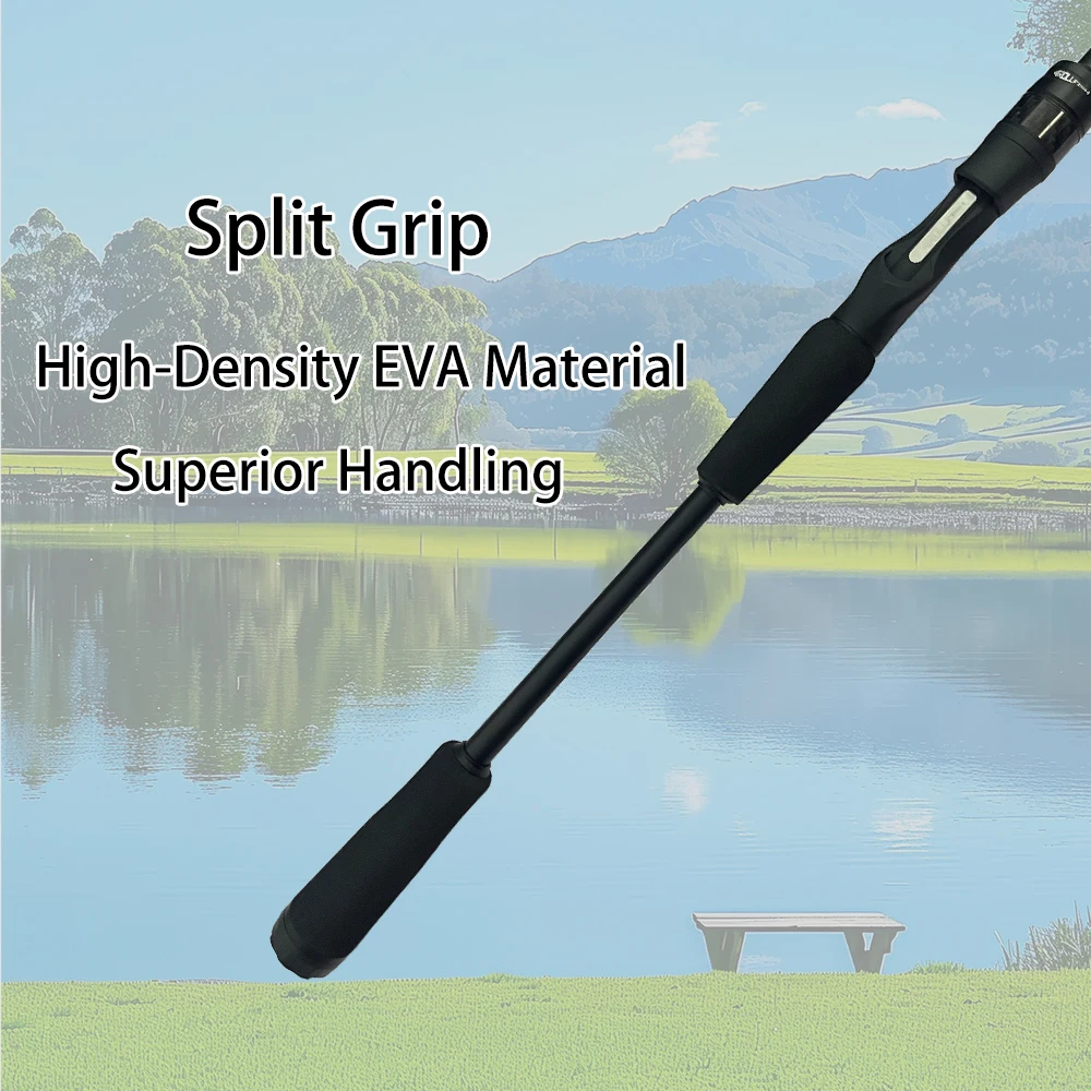 ROLLFISH-señuelo de fundición giratorio de fibra de carbono, caña de pescar de acción rápida, perca de agua dulce y salada de potencia media + hilo de pescar de 100m - imagen 5