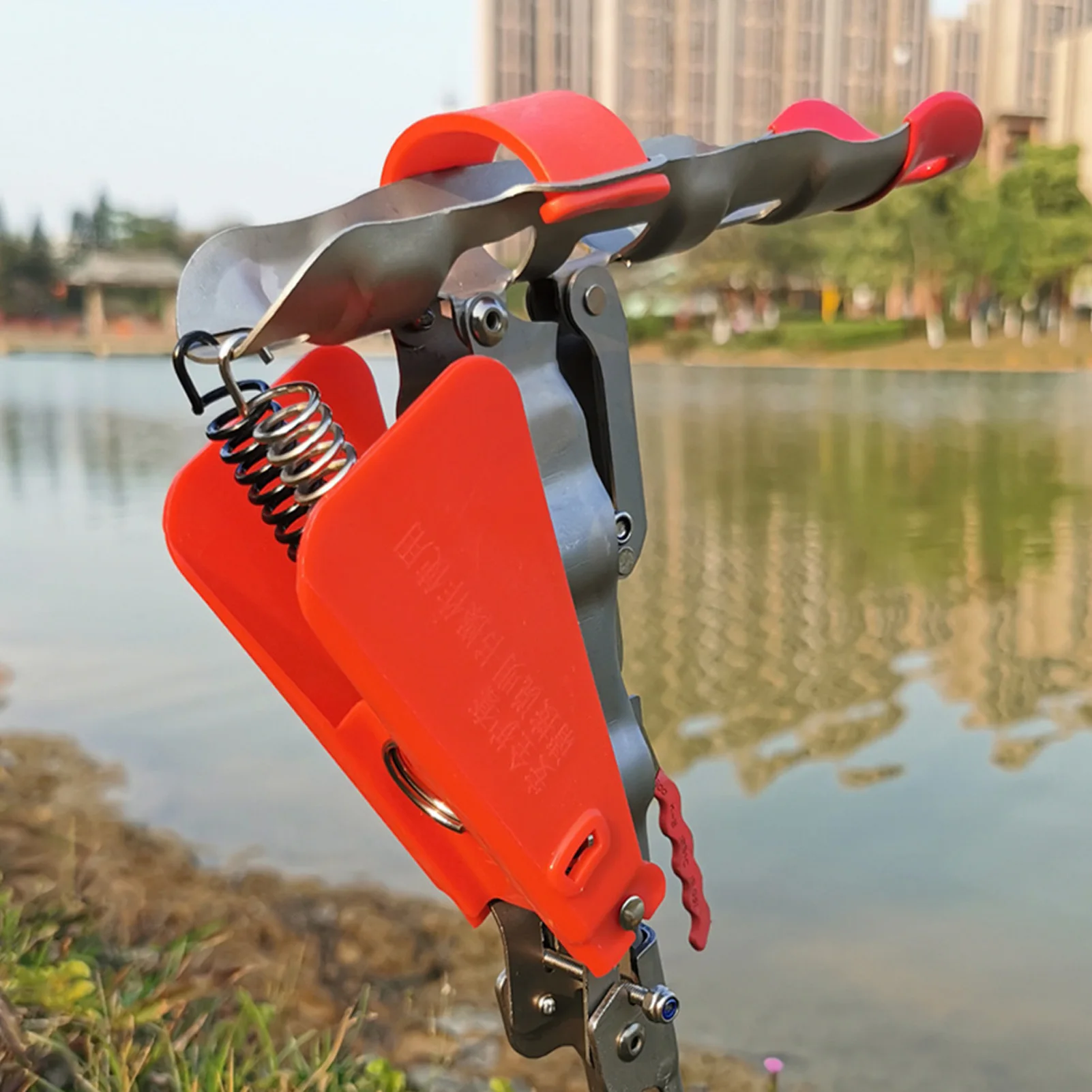 Soporte automático para caña de pescar, soporte de resorte individual y doble para caña de pescar de mar, soporte portátil para caña de pescar al aire libre - imagen 4