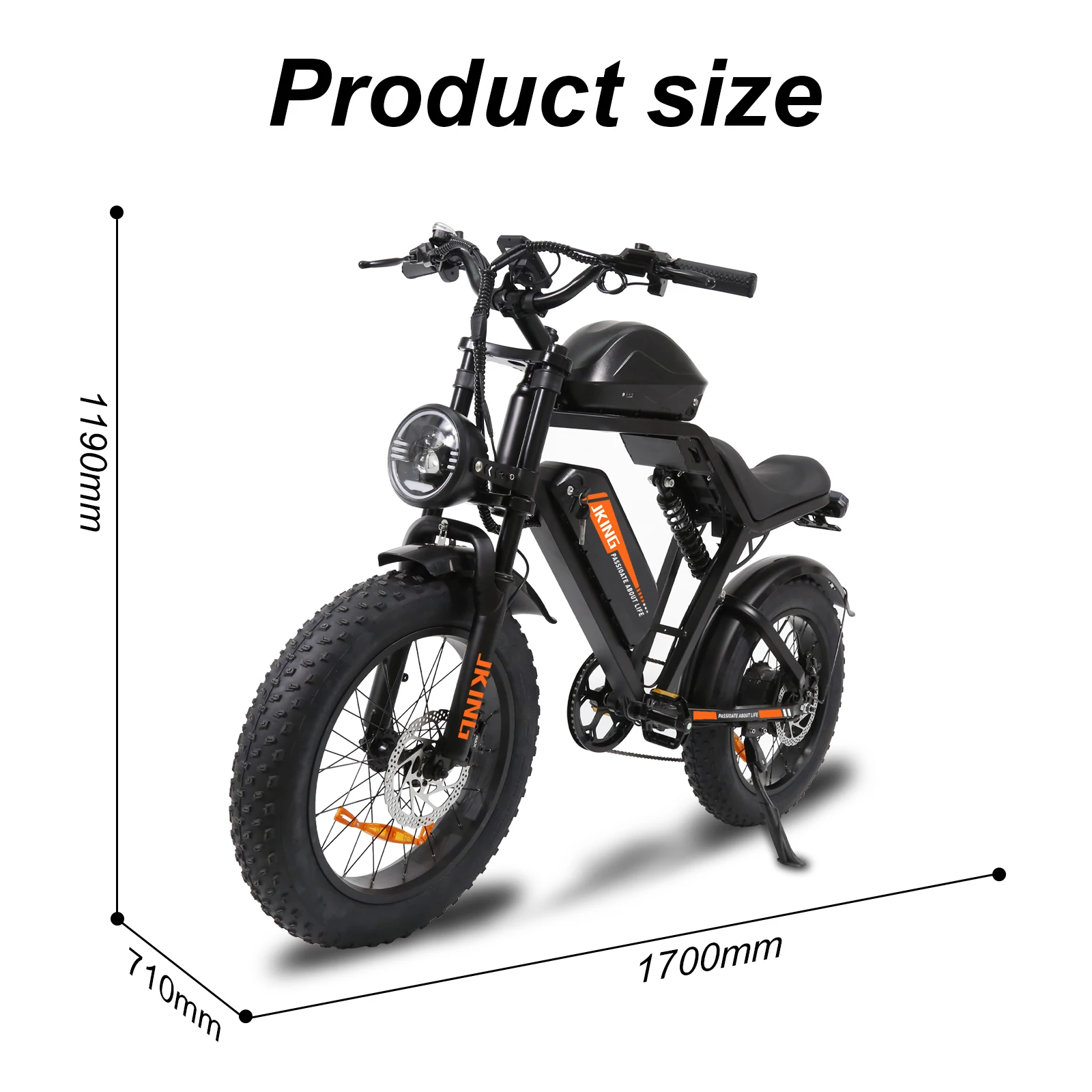 Bicicleta Eléctrica JKING FXH-002 Pro – Doble batería y motor 1000W - imagen 2