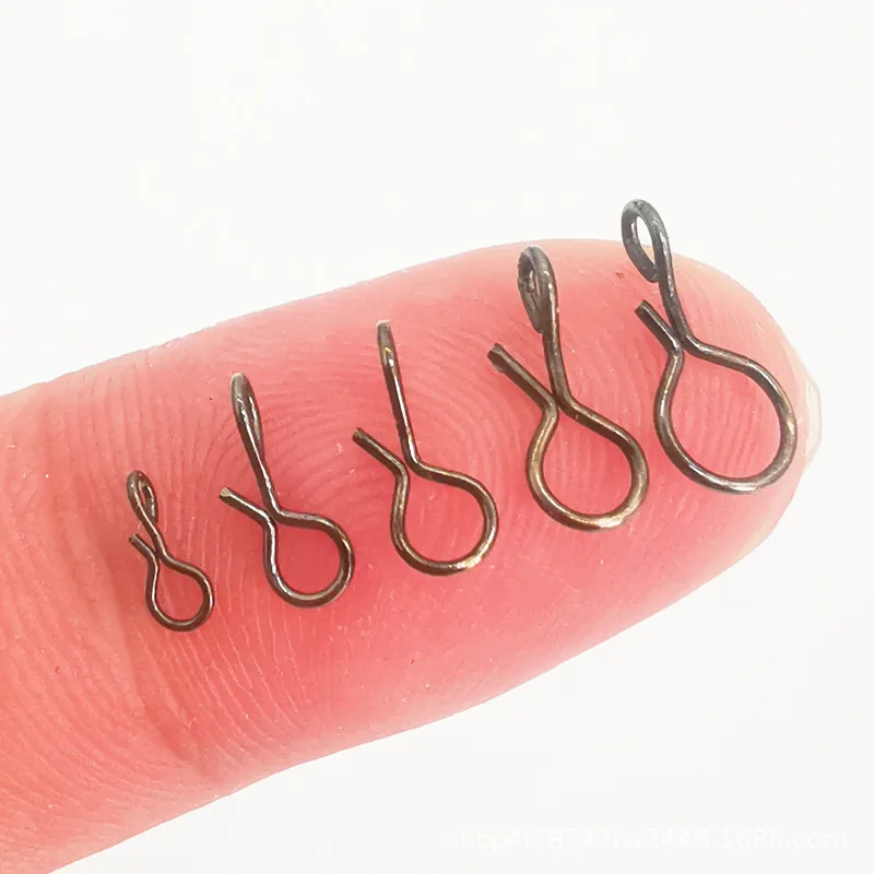 Gancho y señuelos de cambio rápido para moscas, accesorios de aparejos de Pesca con mosca de Color negro, Pin de línea a presión, 2000 piezas - imagen 4