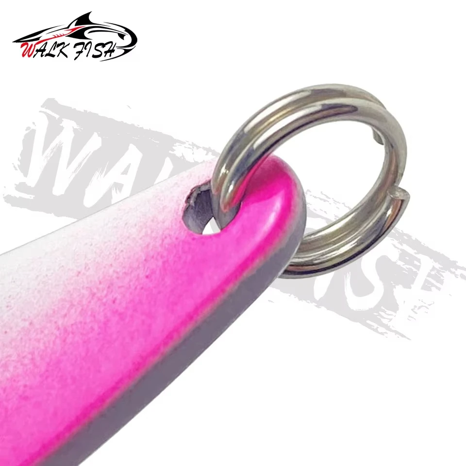 Cuchara giratoria WALK FISH para trucha – Núcleo rojo con lentejuelas, 3 anzuelos - imagen 5