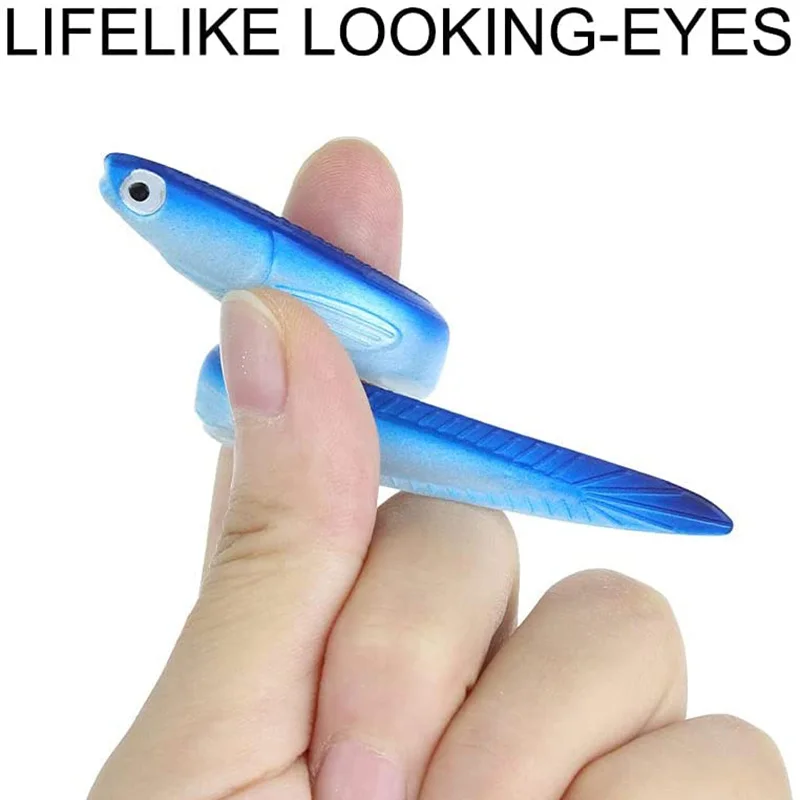 PRO BEROS-SEÑUELOS blandos de Anguila de 5 piezas, señuelos artificiales de 14cm y 6,3g, gusano de pesca de silicona, Lucio, pececillo, Swimbait, Jigging, cebos de plástico - imagen 2