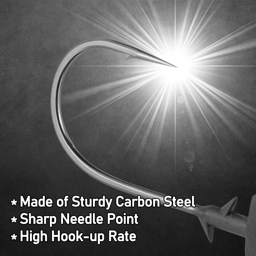 Señuelo de pesca de tungsteno, cabeza de plantilla de 5 piezas, Swimbait, para agua salada, lubina, ojos 3D, Surf - imagen 5