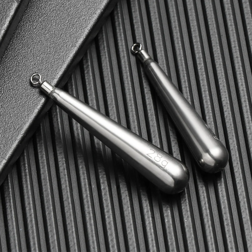 Plomo largo de pesca de tungsteno, 0,6g-28g, línea de fundición de liberación rápida, plomo de peso adicional, conector de gancho, herramienta de pesca, 1 ud. - imagen 2
