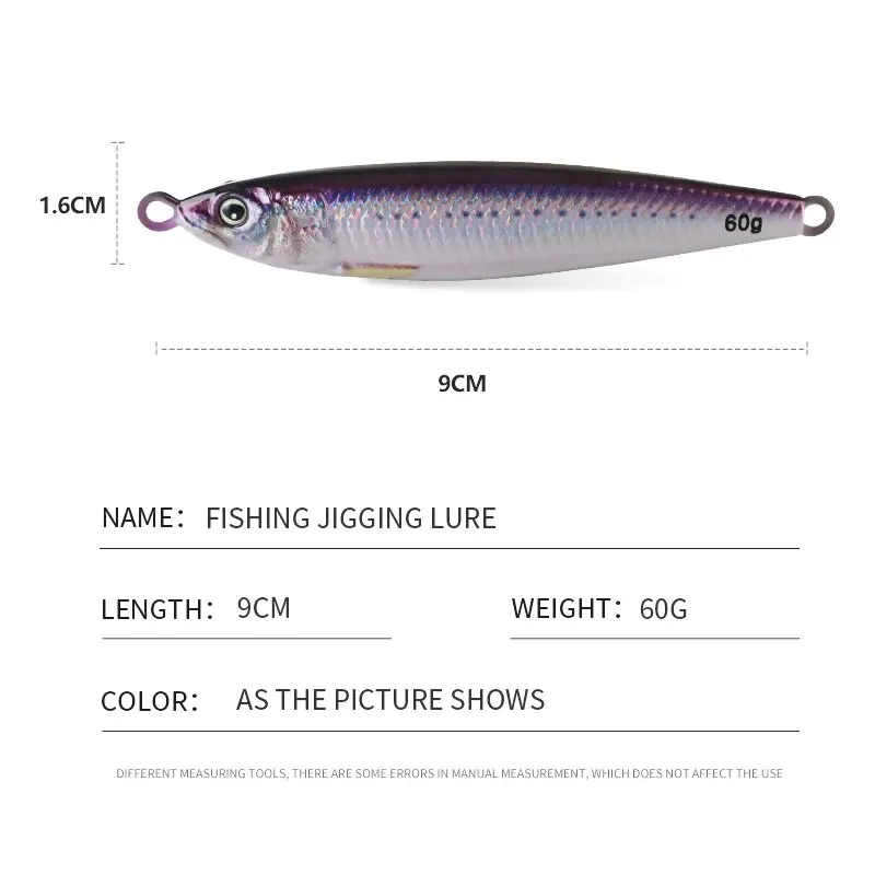 TAIYU-señuelo de pesca de Jigging de Metal, 60g, estampado 3D, Wobblers que se hunden, señuelos tipo lápiz para pesca en el mar, plantillas de fundición en orilla, cebo Artificial - imagen 3