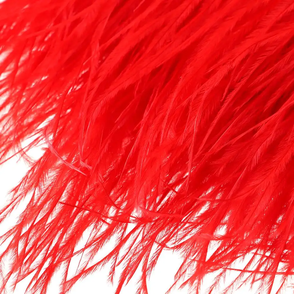 Cinta de plumas decorativa DIY vestido de novia adorno de plumas de avestruz 8-10 CM de ancho cinta de plumas orivela 1 metro de largo - imagen 3