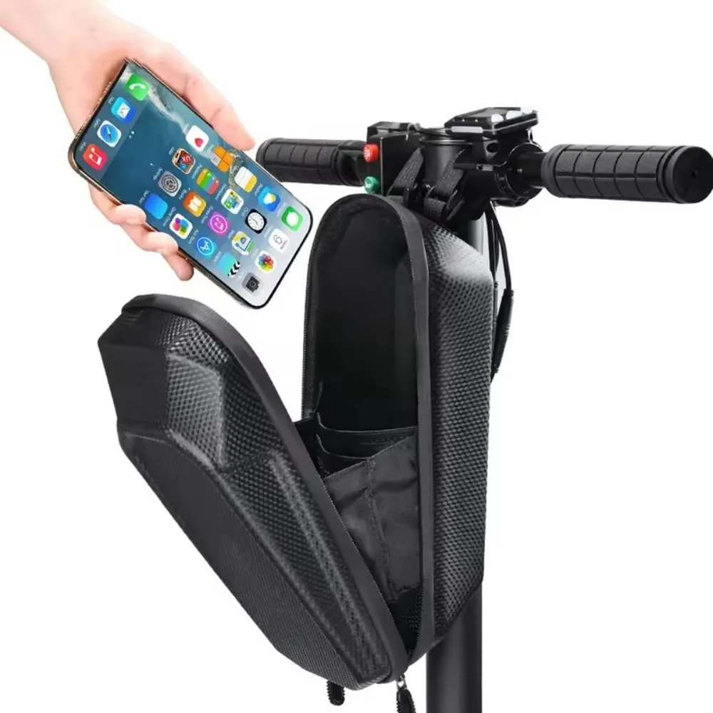 Bolsa de EVA para estante de bicicleta, organizador impermeable para Scooter Eléctrico, paquete frontal de gran capacidad, Accesorios Negros para bicicleta, 2L/3L - imagen 5