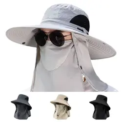 Gorra de pesca con protección solar y alero ancho