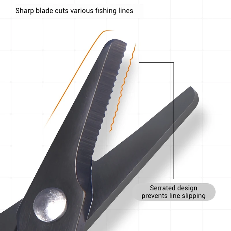 Cortador de línea rápida de nudo rápido para pesca, cortaúñas para moscas con revestimiento de titanio, tijeras de pesca de acero inoxidable, cortador - imagen 3