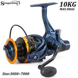 Sougayilang 3000-7000 Carrete Giratorio con Freno Trasero 10KG de Agua