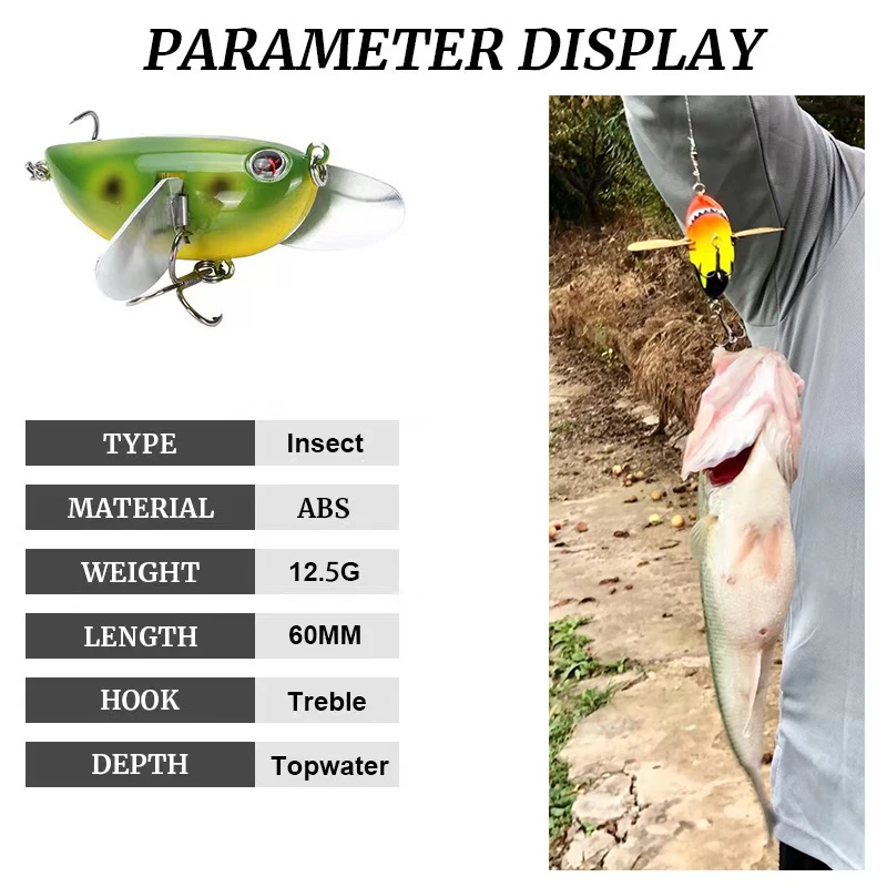 TAKEDO YH01 6CM 12,5G Crankbait cebo duro colgante señuelo de pesca Whopper Popper Señuelos de pesca Topwater Swimbait - imagen 2
