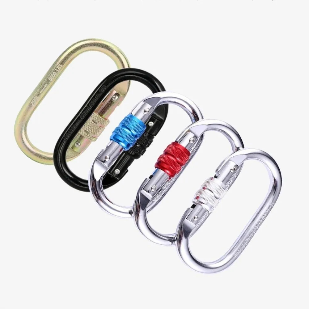 Mosquetón de seguridad profesional 25KN, aleación de acero, multicolor, cerradura de seguridad para escalada, herramienta para ascend al aire libre - imagen 4