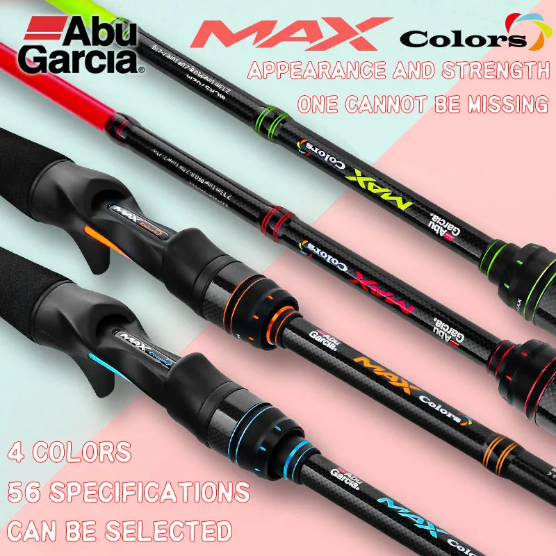 Caña de pescar Original Abu garcia Rainbow, 4 colores, 2 piezas, caña de pescar con señuelo - imagen 5