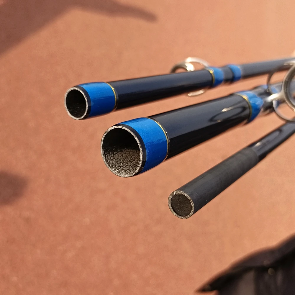 Caña de pescar de Surf de fibra de carbono de fundición larga, 3m, 3,6 m, 3 secciones, asiento de carrete de metal, 11,8 pies, poste rápido giratorio duro XH - imagen 5