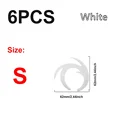 6PCS S White