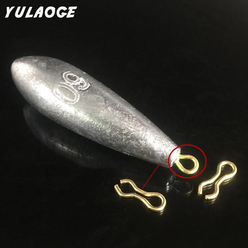 Plomos de plomo para pesca, 5 unids/lote/bolsa, anillo de hoja colgante, accesorios de pesca, colgante de gota de agua - imagen 5
